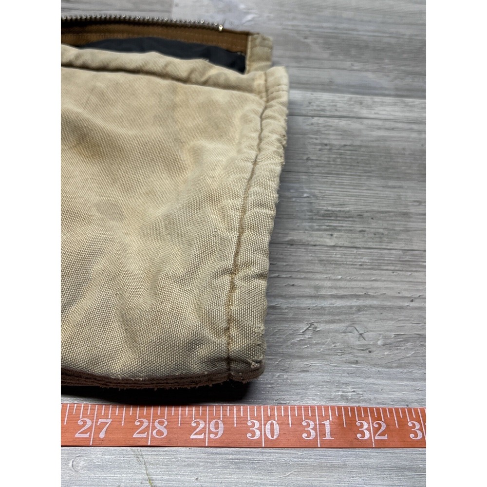 Vintage Carhartt Bib Overalls Quilted Lined Distressed Workwear Size 36x30 Brown - Picture 15 of 15